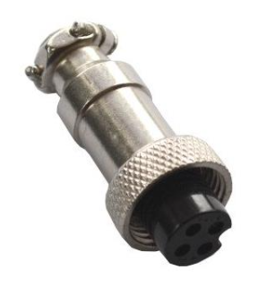 GX12 Standard Type 2 Pin Female Straight Plug Threaded Cable Mount Solder AUGX12-A-2-S