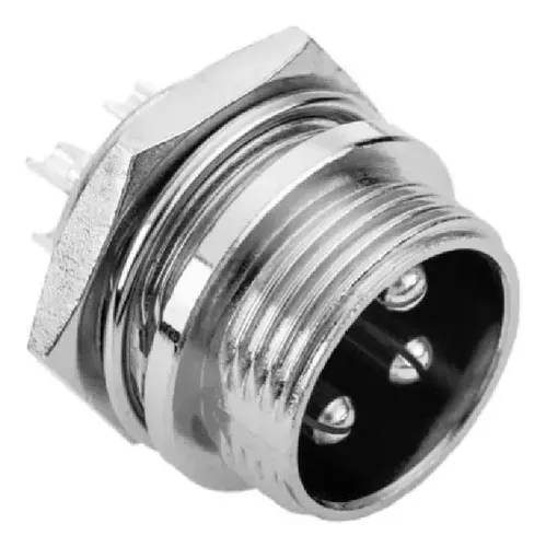AUGX12 Standard Type 3 Pin Male Plug Solder AUGX12-B-3-P