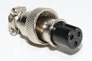 AUGX12 Standard Type 3 Pin Female Socket Solder AUGX12-A-3-S